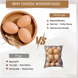 Wooden Hens Eggs - Natural and Rustic Egg Collection Solution