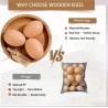 Wooden Hens Eggs - Natural and Rustic Egg Collection Solution