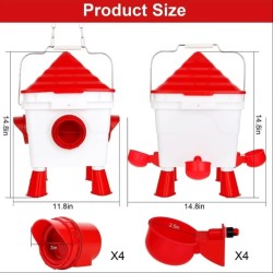 Complete Chicken Feeder and Drinker Set