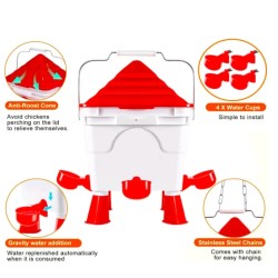 Complete Chicken Feeder and Drinker Set