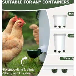 Your Happy Chicken Large Capacity Drinker/Waterer Cups