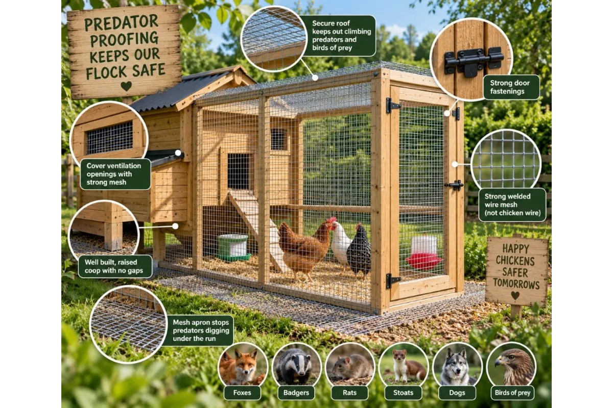 Predator-Proofing Your Chicken Coop and Run: How to Keep Your Flock Safe