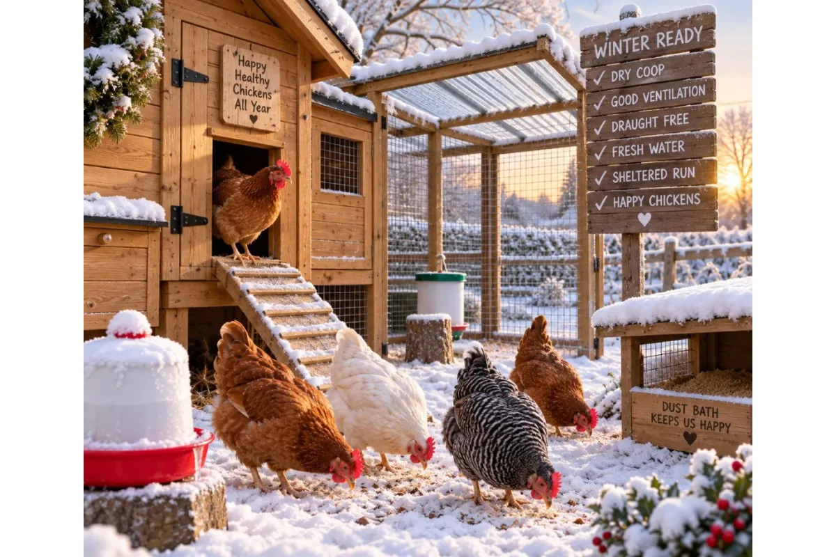 Winterising Your Chicken Coop: How to Keep Your Chickens Comfortable Through the Colder Months